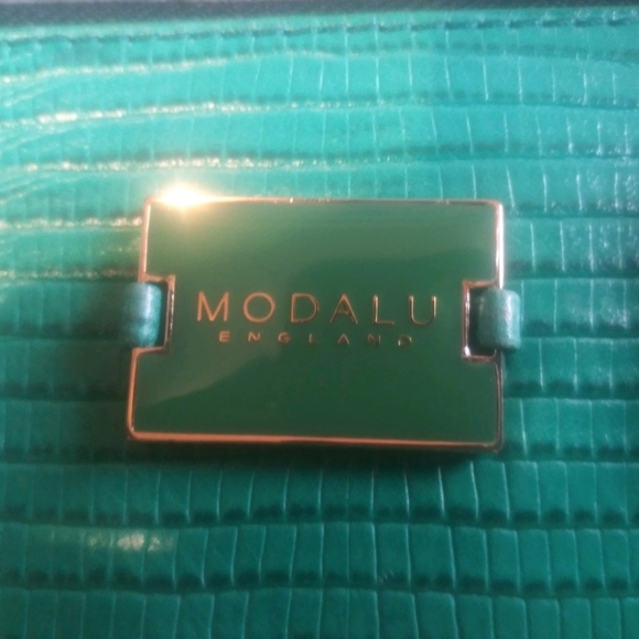 Modalu PIPPA Mini Grab Green Lizard Bag - Picture 5 of 5